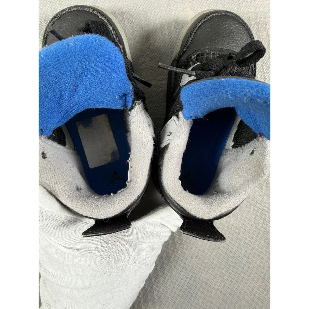 Jordan 4 Retro Black Royal Blue Toddler Shoes Size 6C